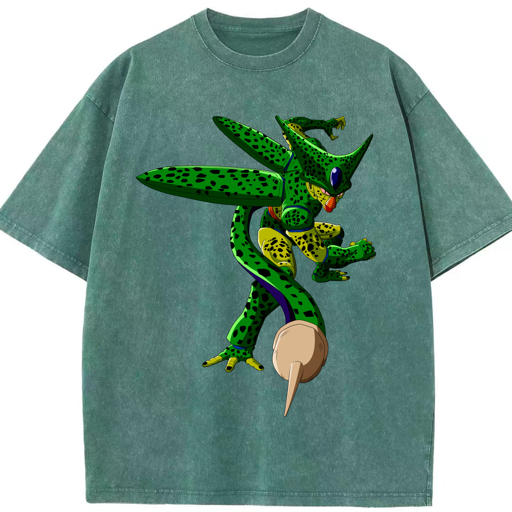（画像用） ドラゴンボール セル DRAGON BALL Cell 綿100% ヴィンテージ風 半袖Tシャツ（フロントプリント）